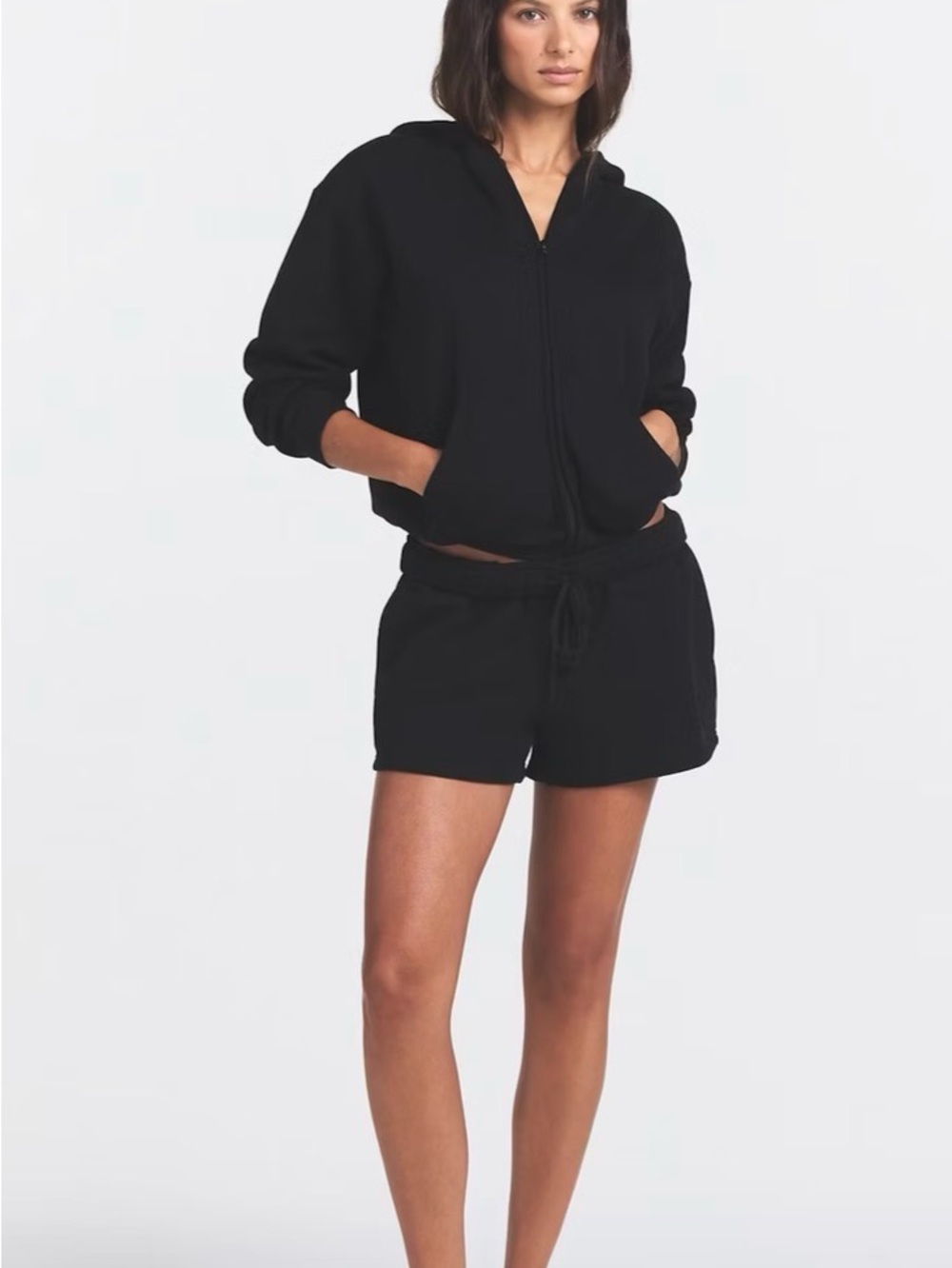 SKIMS Black Drawstring Athletic Shorts